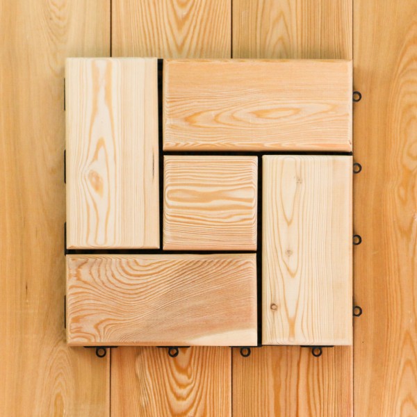 Holzfliesen, Balkon- und Terrassenfliesen, 5 GP, 310 x 310 mm, A Sortierung