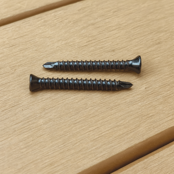 Bohrschrauben 4.0 x 35 mm, TX15 Edelstahl für WPC, Schwarz, 1 Packung