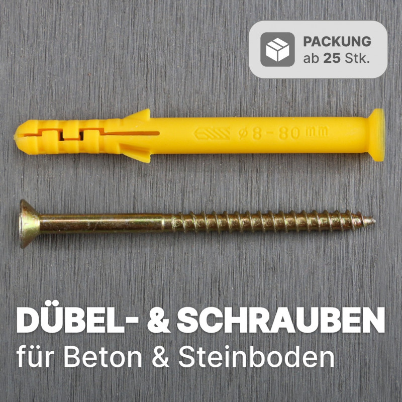 Dübel- & Schrauben, für Beton & Steinboden, 1 Packung