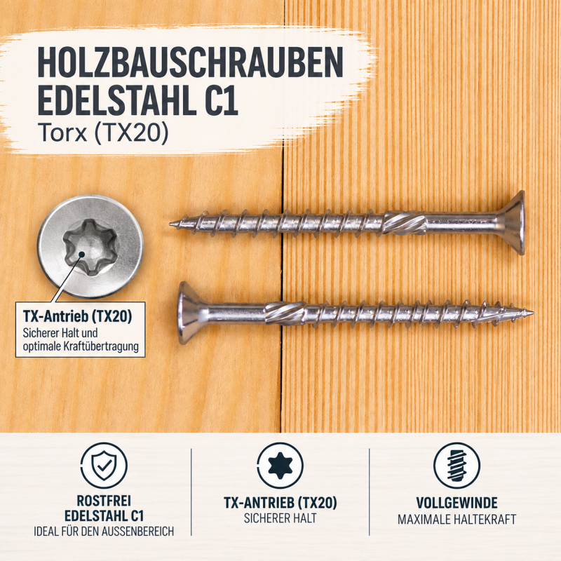Holzschrauben 4.0 x 45 mm, TX 20