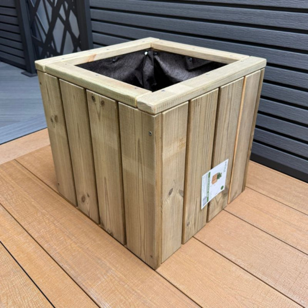 Hochbeet "Atrium", Quadratischer Pflanzkübel, aus nordischem Kiefernholz