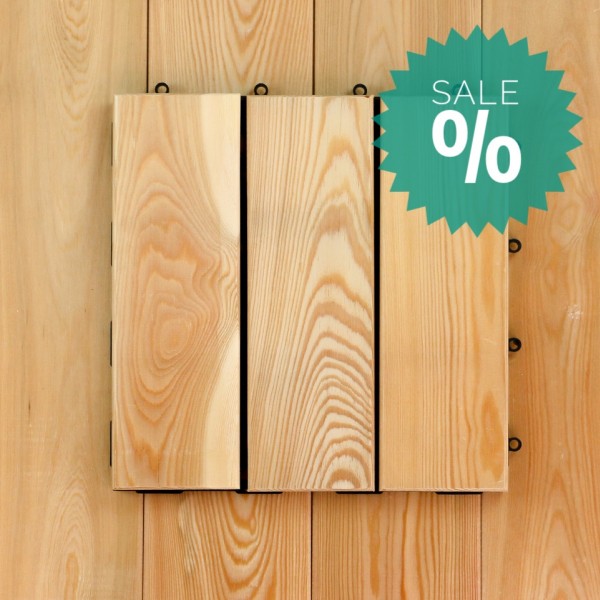 Holzfliesen, Balkon- und Terrassenfliesen, 3 GP,  310 x 310 mm, A Sortierung