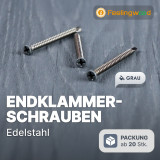 FeelingWood Endklammer-Schrauben (Edelstahl), Grau, 1 Packung