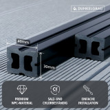 WPC-Unterkonstruktion 30 x 40 mm, Dunkelgrau