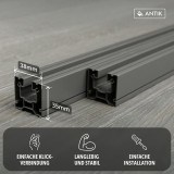 FeelingWood Aluminiumprofil Klick-System 35 x 38, Antik