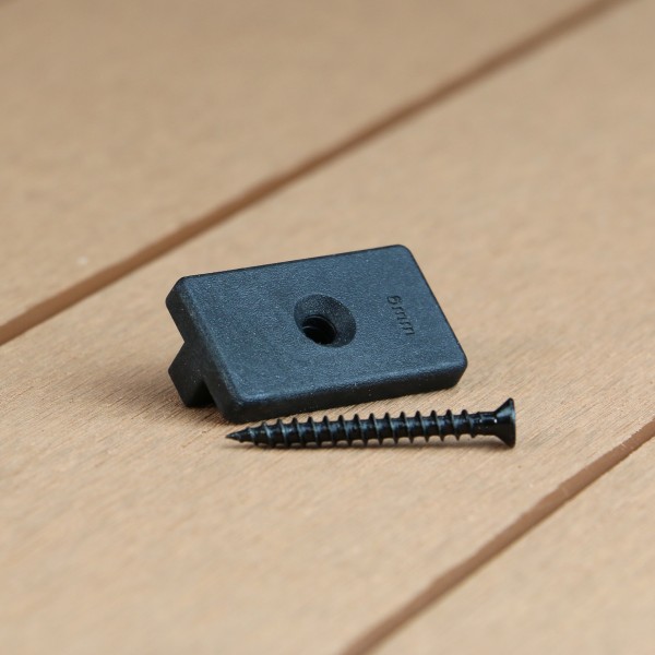 WPC Verbindungsclip (6 mm) mit Schraube, 1 Packung