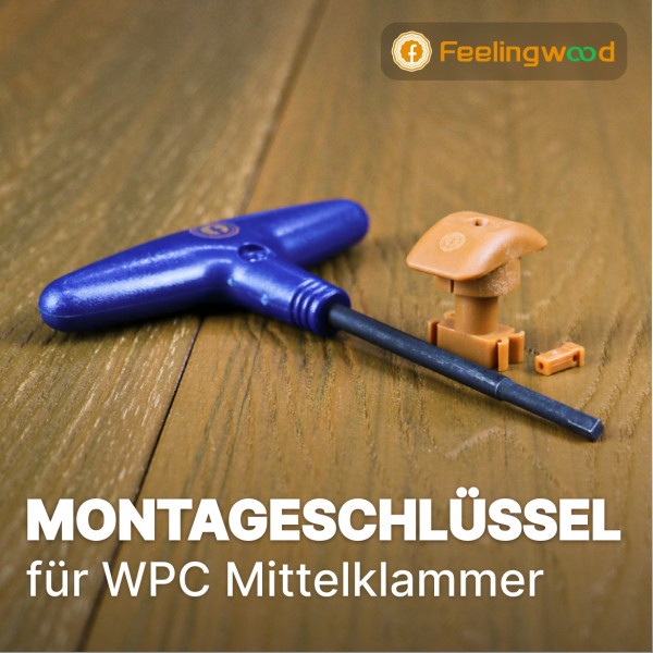 FeelingWood Montageschlüssel für WPC Mittelklammer