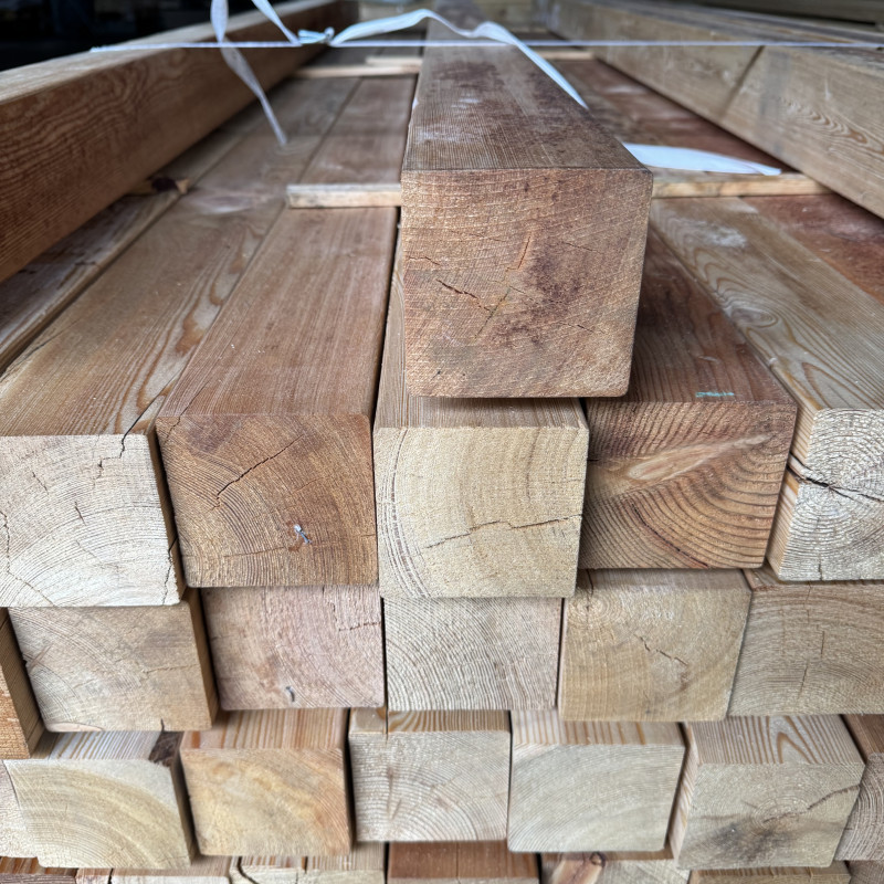 Pfosten aus sibirischer Lärche, 90 x 90 mm, C Sortierung