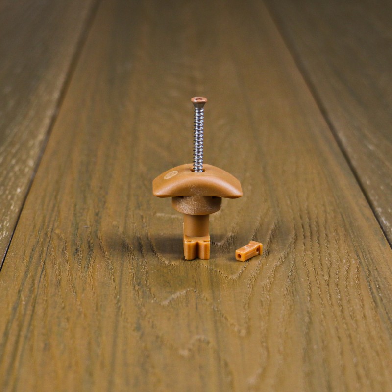 FeelingWood WPC Mittelklammer mit Klick-System, Teak