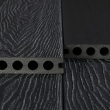 WPC Premium Terrassendiele 2. Generation, 23 x 142 mm, Wellenstruktur / glatt, Dunkelgrau