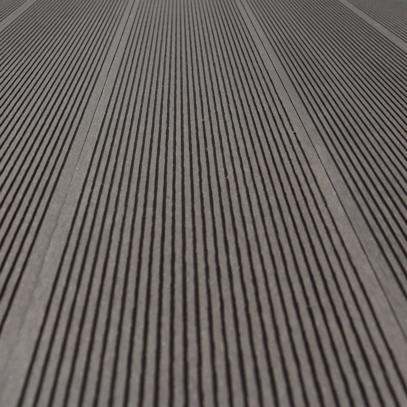 WPC Terrassendiele, Hohldiele, 24 x 146 mm, grob / fein, Dunkelbraun