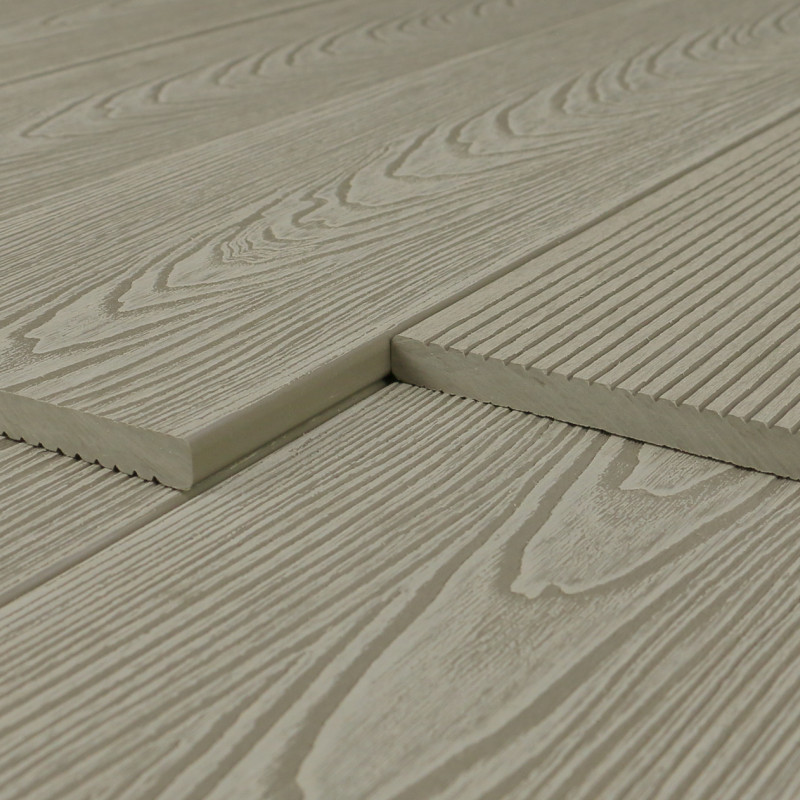 WPC Abschlussleiste in Holzoptik, 11 x 140 mm, Wellenstruktur / fein, Eiche