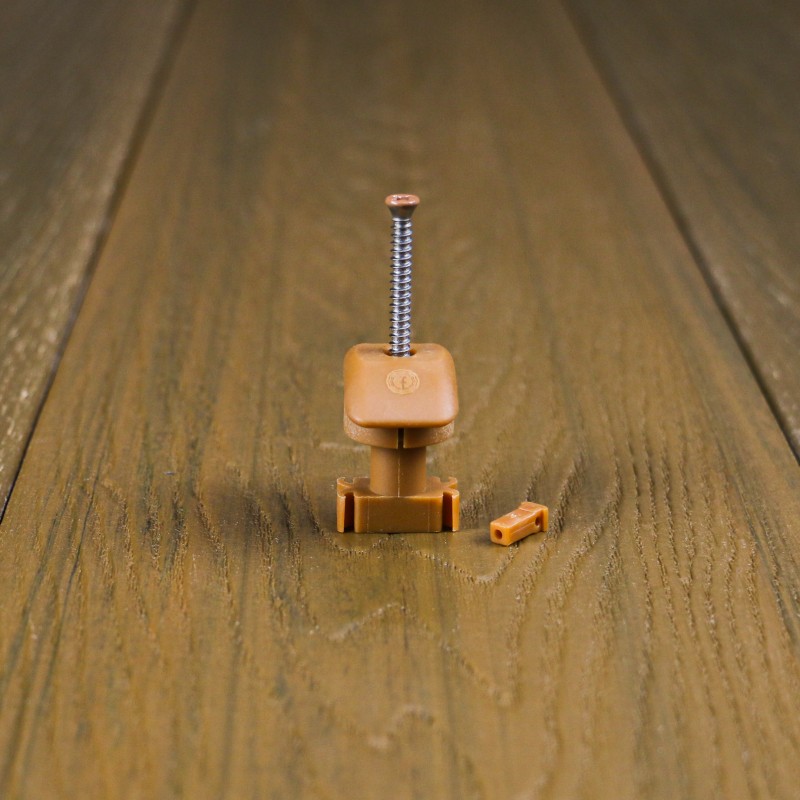 FeelingWood WPC Mittelklammer mit Klick-System, Teak