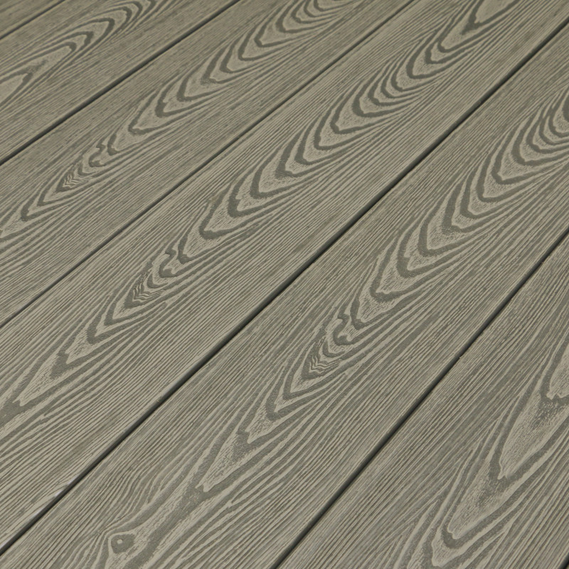 WPC Seitendiele in Holzoptik, 25 x 142 mm, Wellenstruktur, Eiche