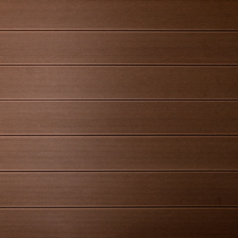 WPC Terrassendiele in Holzoptik, 25 x 148 mm, Wellenstruktur / fein, Dunkelbraun