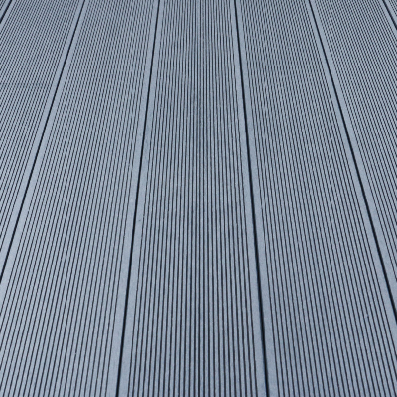 Bausatz, WPC Terrassendiele, Hohldiele, 24 x 146 mm, grob / fein, Grau