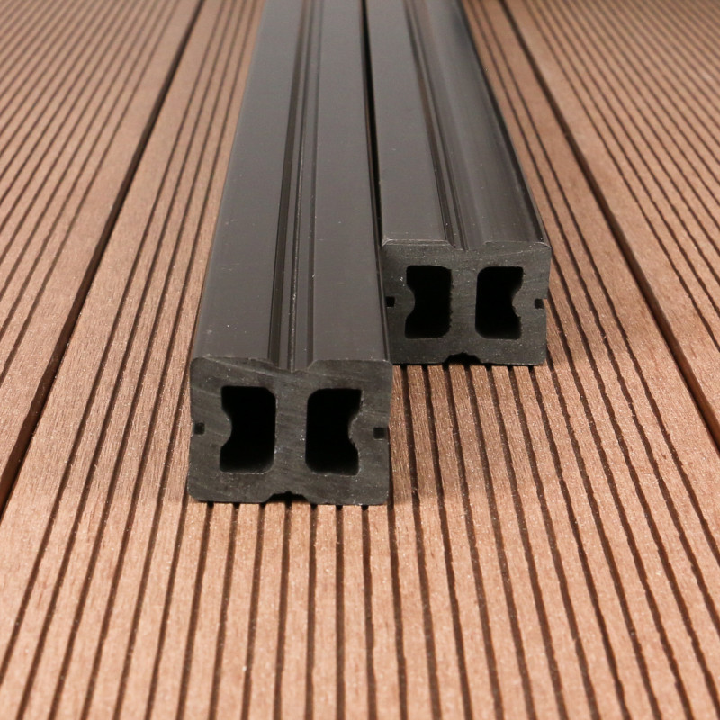 Bausatz, WPC Premium Terrassendiele 2. Generation, 23 x 142 mm, Wellenstruktur / glatt, Walnuss