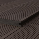 Bausatz, WPC Terrassendiele Massiv, 20 x 140 mm, glatt / fein, Dunkelbraun