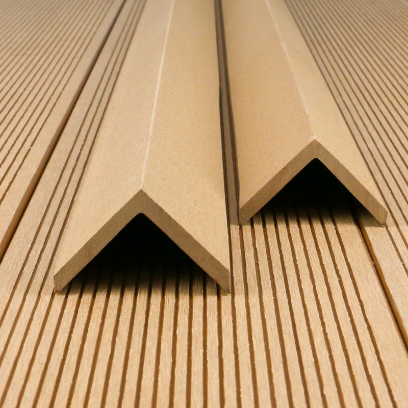 WPC Abschlussleiste 52 x 52 mm, Hellbraun