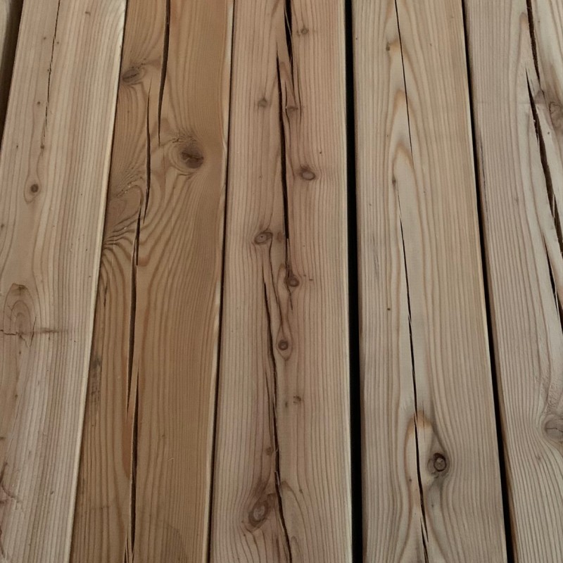 Pfosten aus sibirischer Lärche, 90 x 90 mm, C Sortierung