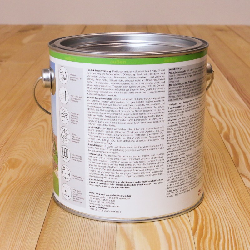 Osmo Nr. 701 / Holzschutz Öl-Lasur Farblos matt