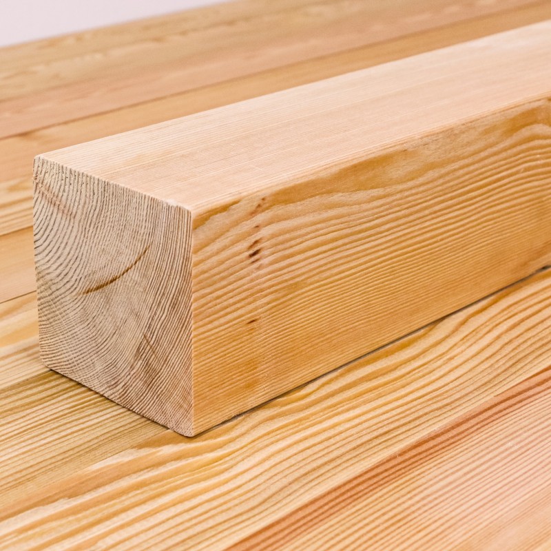 Pfosten aus sibirischer Lärche, 90 x 90 mm, A/B Sortierung