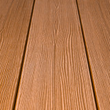 WPC Seitendiele in Holzoptik, 25 x 142 mm, Wellenstruktur, Hellbraun