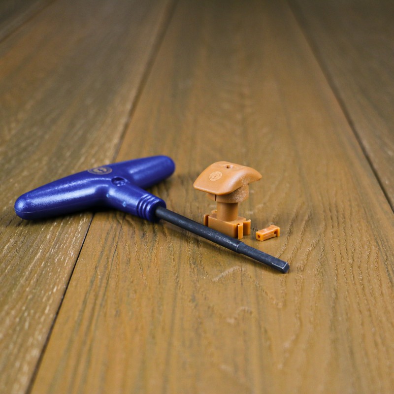 FeelingWood WPC Mittelklammer mit Klick-System, Teak