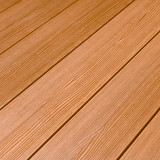 WPC Seitendiele in Holzoptik, 25 x 142 mm, Wellenstruktur, Hellbraun