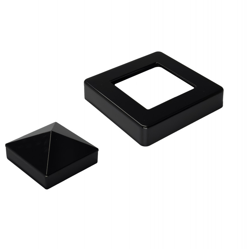 Alu-Abdeckkappe 70 x 70 mm, Schwarz