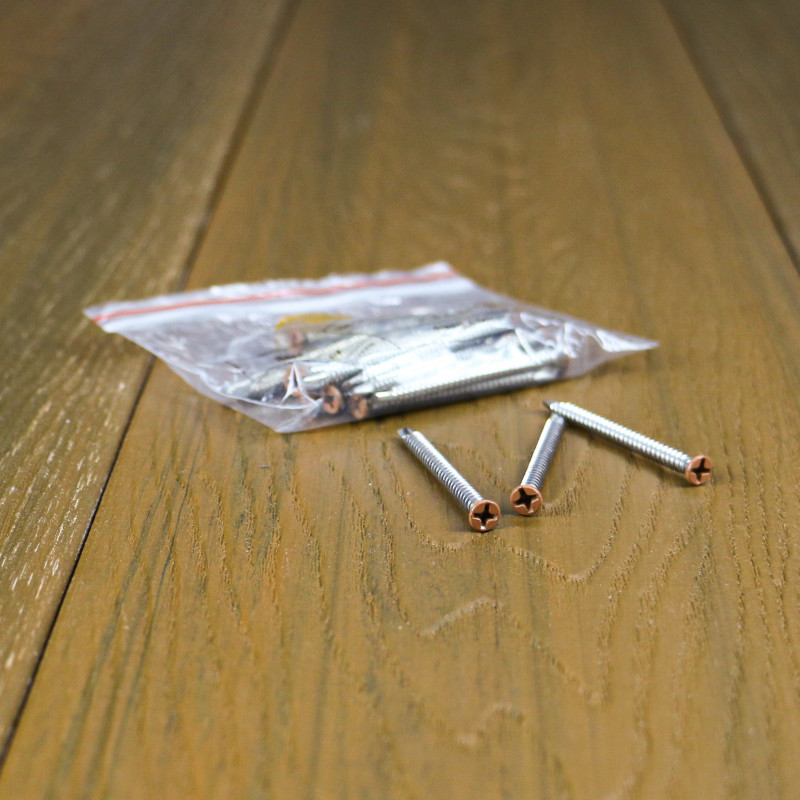 FeelingWood Endklammer-Schrauben (Edelstahl), Teak, 1 Packung