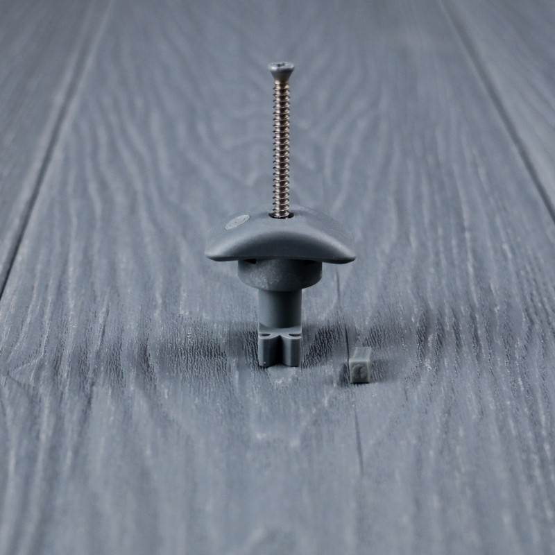 FeelingWood WPC Mittelklammer mit Klick-System, Grau