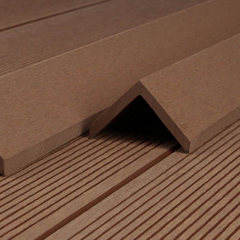 WPC Abschlussleiste, 52 x 52 mm, Braun