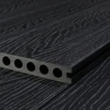 WPC Premium Terrassendiele 2. Generation, 23 x 142 mm, Wellenstruktur / glatt, Dunkelgrau