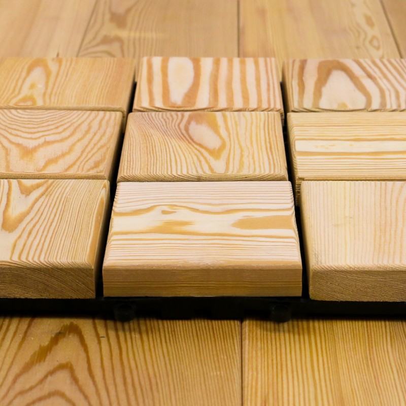 Holzfliesen, Balkon- und Terrassenfliesen, 9 GP, 310 x 310 mm, A Sortierung