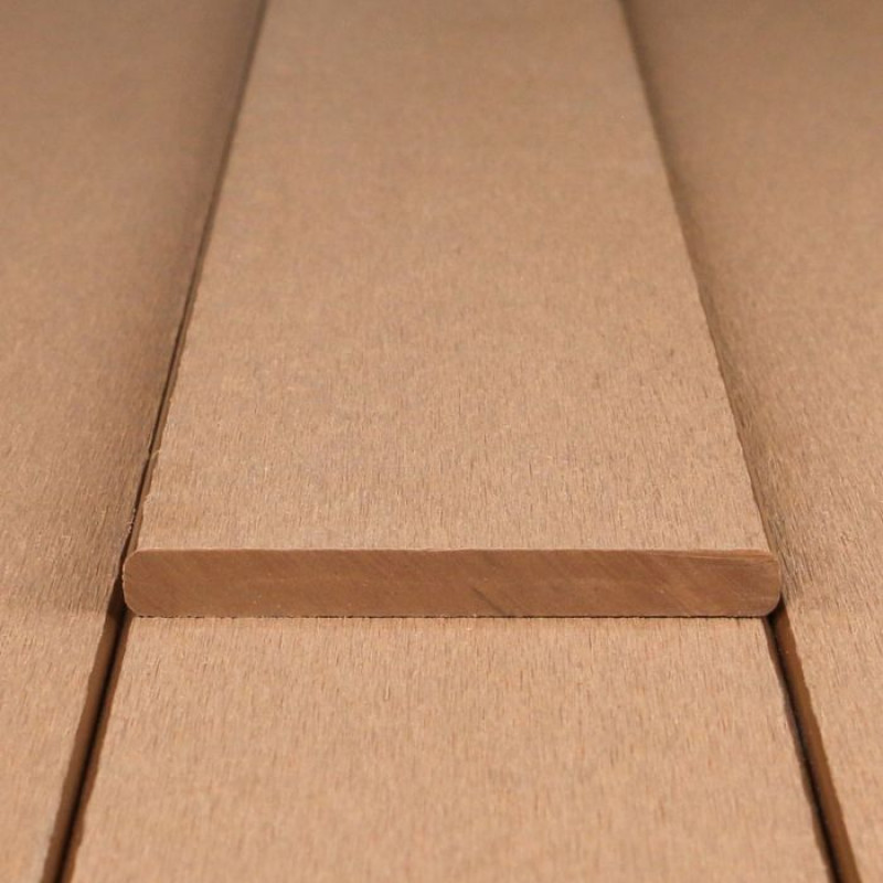 WPC Abschlussleiste 10 x 90 mm, Hellbraun