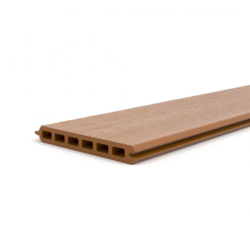 WPC-Zaunelemente, Steckprofil in Holzoptik, 162 x 20 mm, Hellbraun