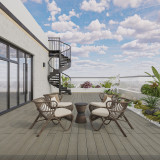 WPC Premium Terrassendiele 2. Generation, Massiv, 23 x 140 mm, Wellenstruktur / glatt, Antik