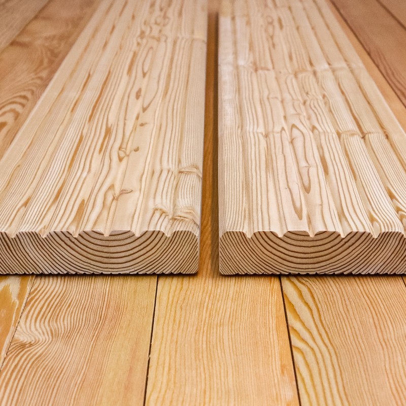 Terrassendielen grob I fein genutet, 27 x 142 mm, A/B Sortierung