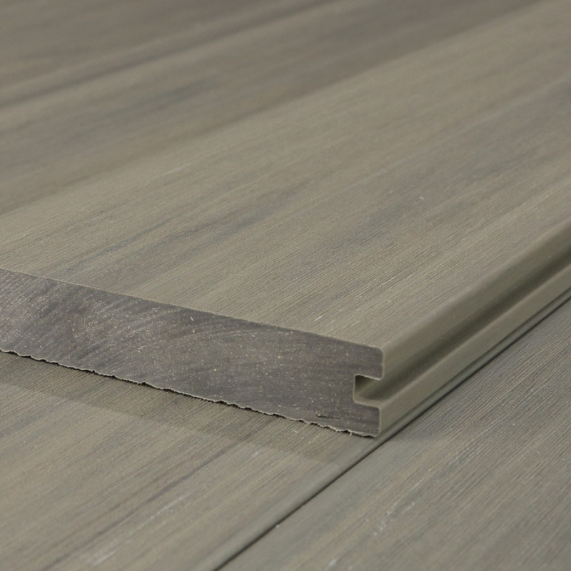 Bausatz, WPC Premium Terrassendiele 2. Generation, Massiv, 23 x 140 mm, Wellenstruktur / glatt, Antik