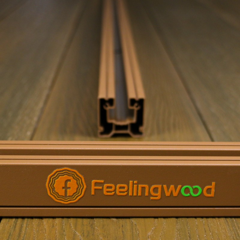 FeelingWood Aluminiumprofil Klick-System 35 x 38, Teak