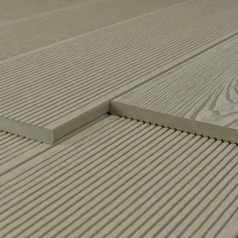 WPC Abschlussleiste in Holzoptik, 11 x 140 mm, Wellenstruktur / fein, Eiche