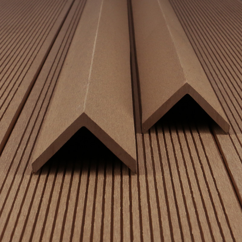 WPC Abschlussleiste, 52 x 52 mm, Braun