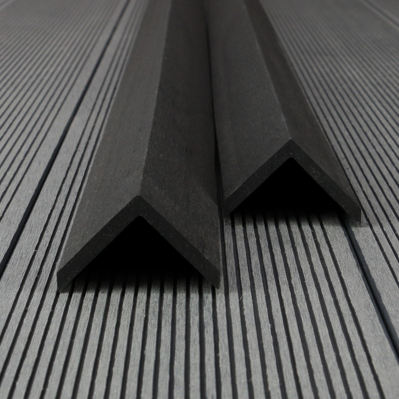 WPC Abschlussleiste 52 x 52 mm, Dunkelgrau