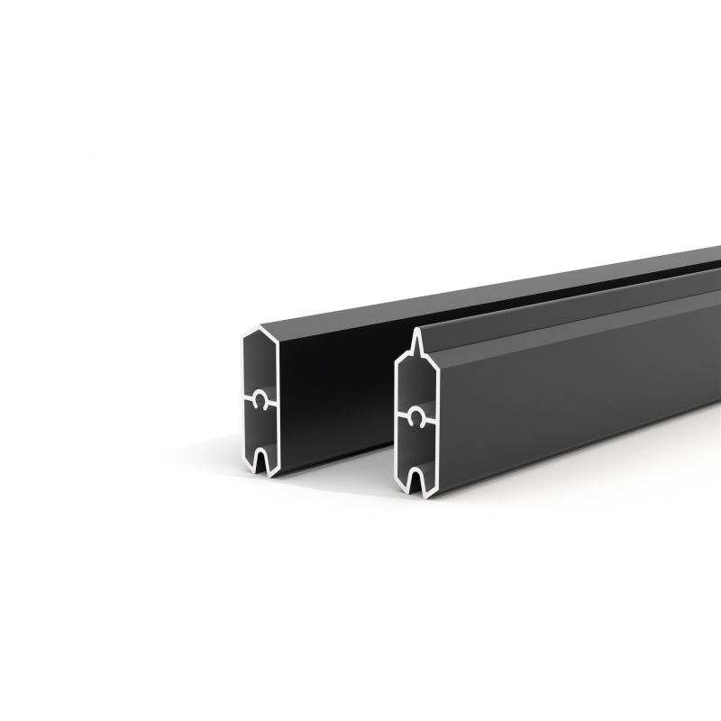 ALU-Querträger + Stützträger, Schwarz