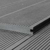 WPC Terrassendiele Massiv, 20 x 140 mm, glatt / fein, Grau