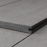 WPC Terrassendiele Massiv, 20 x 140 mm, glatt / fein, Grau