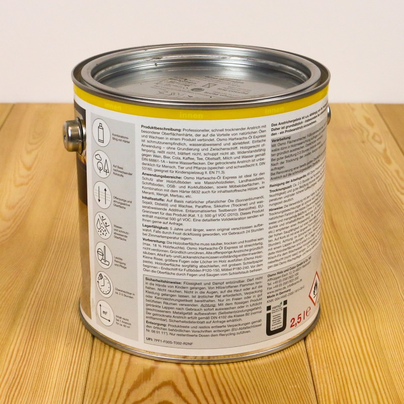 Osmo Nr. 3332 Hartwachs-Öl Express Seidenmatt für Innen