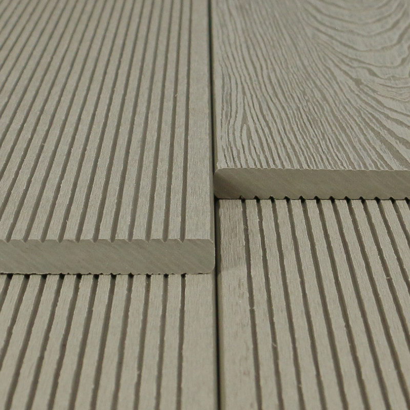 WPC Abschlussleiste in Holzoptik, 11 x 140 mm, Wellenstruktur / fein, Eiche