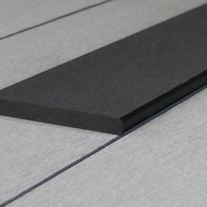 WPC Abschlussleiste 10 x 90 mm, Dunkelgrau